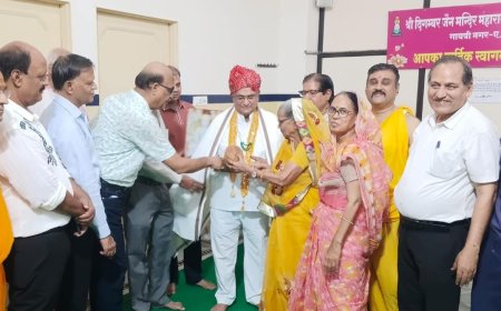 जयपुर में अष्टाह्निका महापर्व पर त्यागी-व्रतियों और कैलाश मानसरोवर यात्री अनिल जैन गदिया का भव्य अभिनंदन
