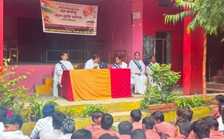 ब्रह्माकुमारी सेंटर खैरथल ने दिलाई बच्चों को नशा मुक्ति प्रतिज्ञा