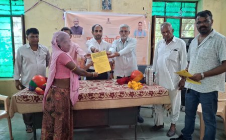 बलाना में लगा ग्रामीण सेवा फॉलोअप शिविर:बांटे गए 22 पट्टे,202 लोगों का हुआ उपचार, 70 पशुओं को मिली चिकित्सा
