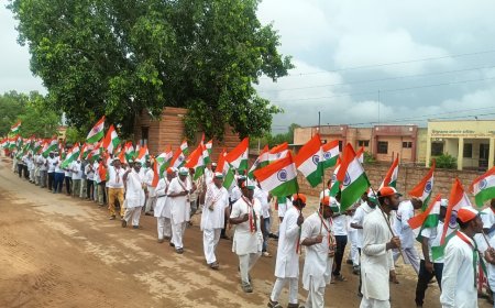 हर तरफ दिखा देशभक्ति का जज़्बा: बिराई गांव में निकली ऐतिहासिक तिरंगा यात्रा, सामाजिक एकजुटता का दिया संदेश
