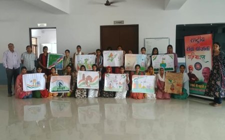 टपूकड़ा में मनाया गया 'विभाजन विभीषिका स्मृति दिवस': छात्राओं ने कला और स्लोगन से दिया राष्ट्रीय एकता व शांति का संदेश