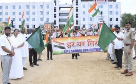 उदयपुरवाटी में गूंजे 'भारत माता की जय' के जयकारे:'हर घर तिरंगा'अभियान के तहत सड़कों पर उतरे नौनिहाल,निकली भव्य तिरंगा रैली