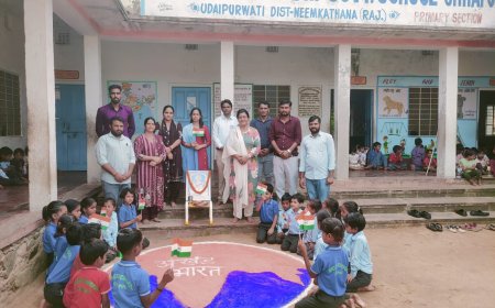 उदयपुरवाटी के विद्यालयों में गूंजा अखंड भारत का संकल्प: छात्र-छात्राओं ने बनाईं मनमोहक पेंटिंग्स