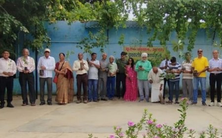 सृजक ने किया निर्वाणवन में वृक्षारोपण एवं पावस गीत ग़ज़ल गोष्ठी का आयोजन