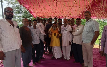 खातियों की ढाणी में डाक कावड़ के आगमन पर भव्य स्वामणी प्रसादी का आयोजन, महामंडलेश्वर का किया स्वागत