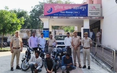 वाहन चोर गिरोह का पर्दाफाश, चोरी की चार मोटरसाइकिल बरामद