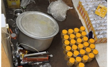 अवैध वनस्पति फैट फैक्ट्री पर छापा:690 किलो फैट जब्त, पैकिंग सामग्री और मशीनें मिलीं; फैक्ट्री सील