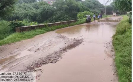गोविंदगढ़ के नसवारी पुल पर जलभराव से बढ़ी मुश्किलें: स्कूली बच्चे और ग्रामीण परेशान, विभाग बोला- बजट के अभाव में अटका समाधान कार्य
