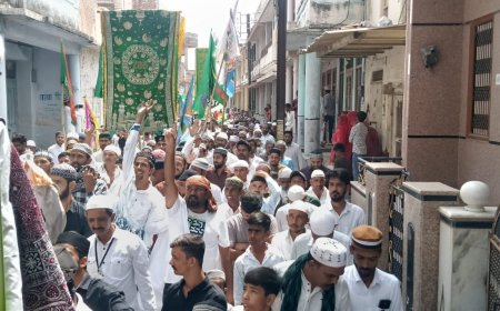 तखतगढ़ में ईद मिलादुन्नबी का जुलूस, हर्षाल्लास ओर शांतिपूर्ण माहौल के साथ निकाला गया