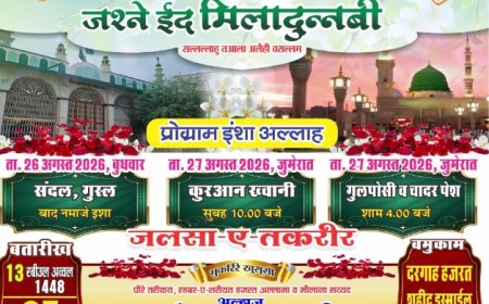 तखतगढ़ में उर्स व जश्ने ईद मिलादुन्नबी पर सजेगी रूहानी महफिल: होगी विशाल तकरीर