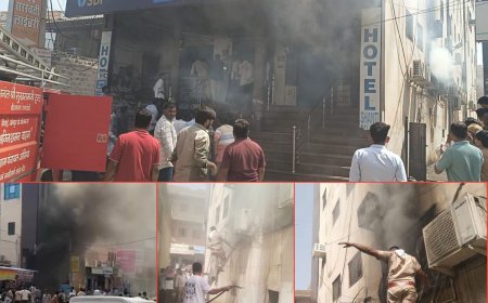 ओसियां के SBI बैंक में अचानक लगी भीषण आग:1 घंटे की मशक्कत के बाद बुझी आग