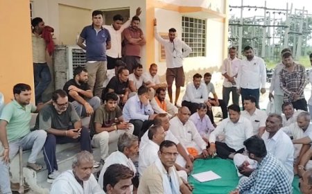 विद्युत विभाग की बड़ी लापरवाही: GSS पर करंट से झुलसा कर्मचारी,  धरने पर बैठ सौंपा मांग पत्र