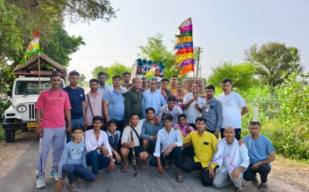 सोयला (बावड़ी) से 21वां पैदल संघ बाबा रामदेव जी के दर्शनार्थ रुणिचा धाम रवाना