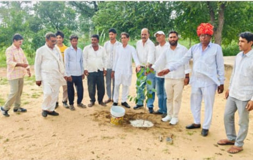 "अधिक से अधिक पेड़ लगाकर करें धरती का श्रृंगार": इंद्रपुरा में कांग्रेस पर्यावरण प्रकोष्ठ ने किया वृक्षारोपण, बांटे पौधे