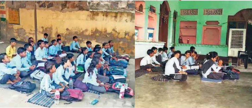 178 बच्चों के अंग्रेजी माध्यम स्कूल के 2 कमरे जर्जर, पड़ोस के घर में चलने को मजबूर कक्षाएं