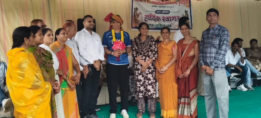 कॉमनवेल्थ गोल्ड मेडलिस्ट अरुंधति चौधरी का पैतृक गांव कुराडिया में ऐतिहासिक अभिनंदन; बेटियों को संदेश—"सपनों को उड़ान दो, शिक्षा और खेल दोनों में बनो आगे"