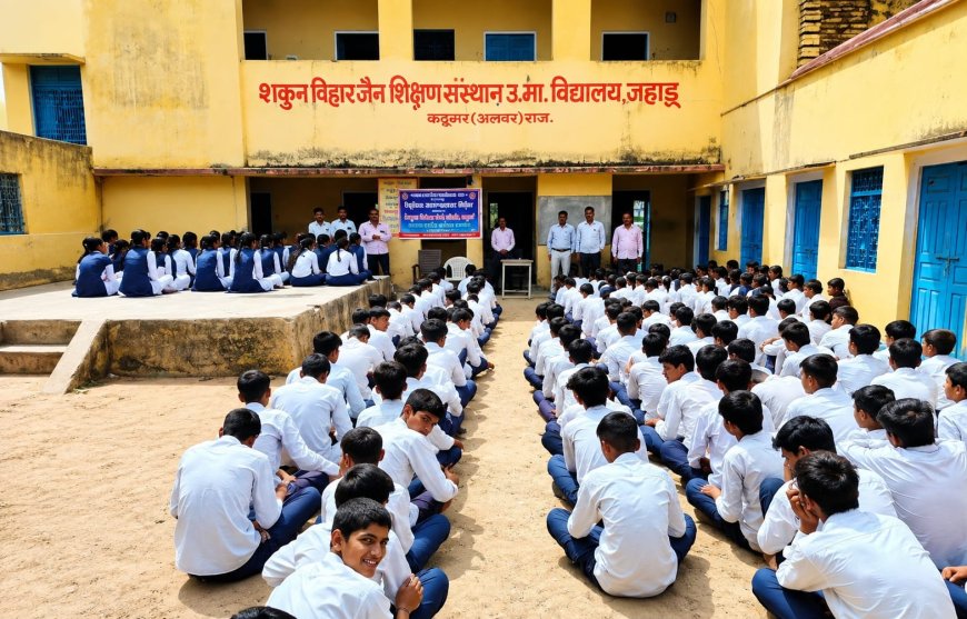 जहाडू के शगुन विहार विद्यालय में विद्यार्थियों को साइबर अपराध और नशामुक्ति के प्रति किया जागरूक