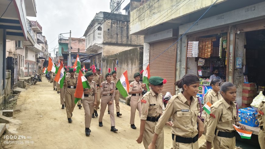 हर घर तिरंगा अभियान के तहत लक्ष्मणगढ़ में हुआ रैली का आयोजन