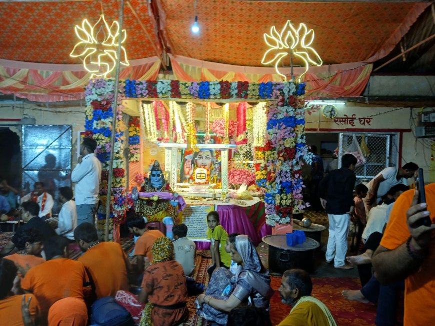 शिव कांवड़ परिवार के शिविर में उमड़ा कांवड़ियों का सैलाब: सेवा के साथ बही भजनों की रसधार