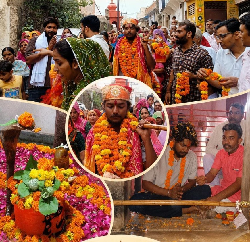 आस्था की अनूठी मिसाल! हरिद्वार से गुरलां तक 800 किलोमीटर पदयात्रा कर गंगाजल लाए अशुल तिवाड़ी, गाजे-बाजे से हुआ भव्य स्वागत