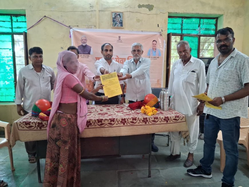 बलाना में लगा ग्रामीण सेवा फॉलोअप शिविर:बांटे गए 22 पट्टे,202 लोगों का हुआ उपचार, 70 पशुओं को मिली चिकित्सा