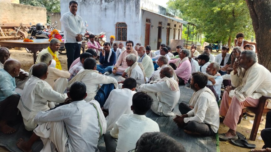 संत शिरोमणि रविदास जी महाराज की 650वीं जयंती के पावन अवसर पर समरसता अभियान के तहत हरसाना और बिचगांवा पंहुचा रथ