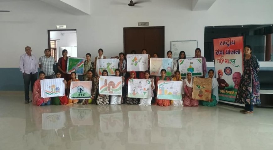 टपूकड़ा में मनाया गया 'विभाजन विभीषिका स्मृति दिवस': छात्राओं ने कला और स्लोगन से दिया राष्ट्रीय एकता व शांति का संदेश