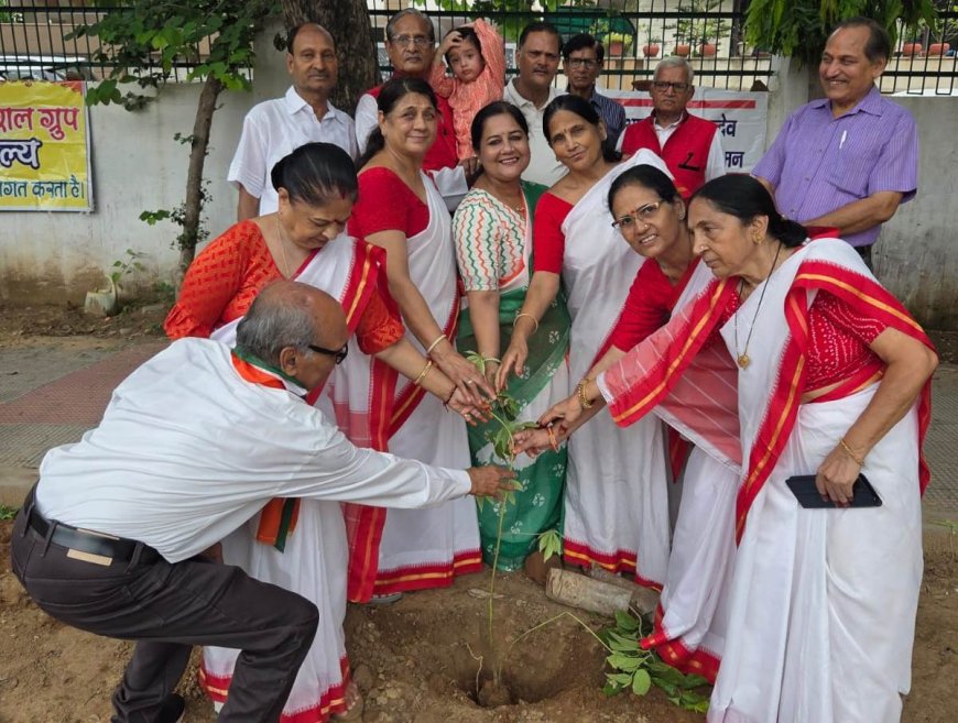 महारानी फार्म जयपुर में 'बढ़ाओ हरियाली' अभियान के तहत लगाए गए पौधे; समाजसेवियों ने लिया पौधों की देखभाल का संकल्प