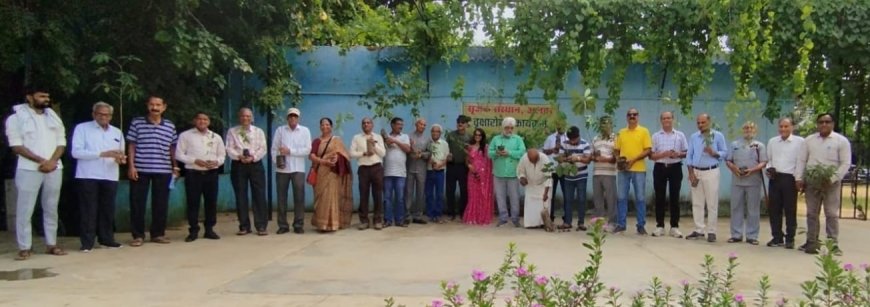 सृजक ने किया निर्वाणवन में वृक्षारोपण एवं पावस गीत ग़ज़ल गोष्ठी का आयोजन