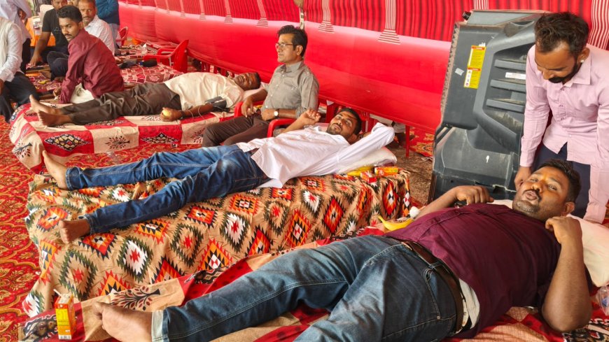 स्वास्थ्य जांच एवं रक्तदान महाअभियान में सैकड़ों लोगों ने उठाया लाभ