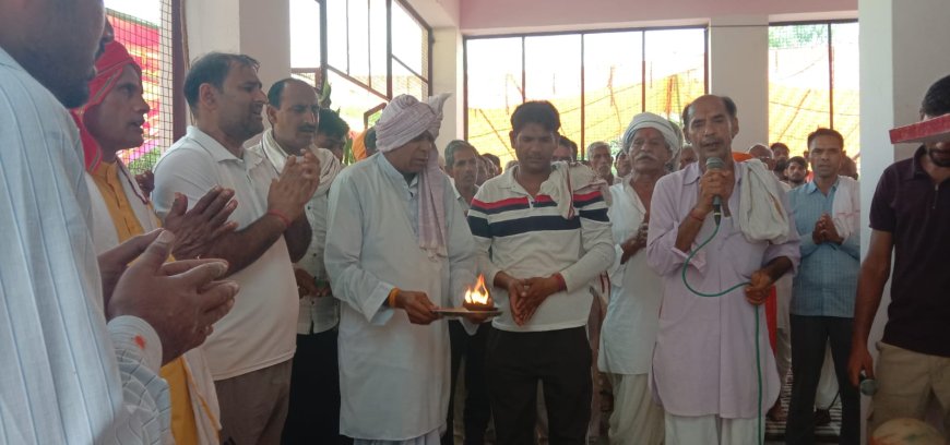 शिव महारुद्राभिषेक व हवन-पूजन से धर्ममय हुआ बनी का बास, भंडारे में उमड़ा जनसैलाब