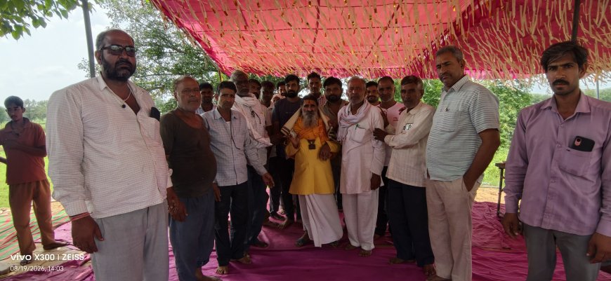 खातियों की ढाणी में डाक कावड़ के आगमन पर भव्य स्वामणी प्रसादी का आयोजन, महामंडलेश्वर का किया स्वागत