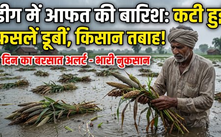 आफत की बारिश: कटी हुई ज्वार-बाजरे की फसलें पानी में डूबीं, 7 दिन के अलर्ट से किसानों में हाहाकार