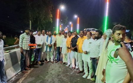 निबियहवा ओवरब्रिज अब रात में रोशन, विधायक ने किया स्ट्रीट लाइटों का शुभारंभ