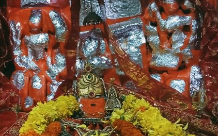 जोनेटा में गूंजे मंशा माता के जयकारे: मंदिर गुम्बद का हुआ मुहूर्त, ढोल-नगाड़ों और डीजे के साथ निकली 3 KM लंबी ध्वज यात्रा
