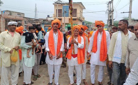 जोधपुरिया धाम के लिए अलावड़ा से रवाना हुई देवनारायण भगवान की 7वीं ध्वज यात्रा: 16 सितंबर को टोंक पहुंचेगा दल