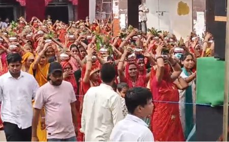 राजगढ़ के छाहर्रीन धाम पर कलश यात्रा के साथ तीन दिवसीय मेला शुरू
