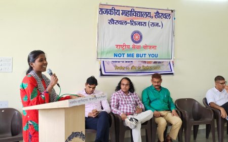 राजकीय महाविद्यालय खैरथल में हिंदी दिवस एवं दिवेर विजय महोत्सव के उपलक्ष्य में कार्यक्रम आयोजित