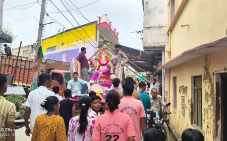 बुद्धि और समृद्धि के देवता श्री गणेश की पूजा की रही कस्बे में धूम