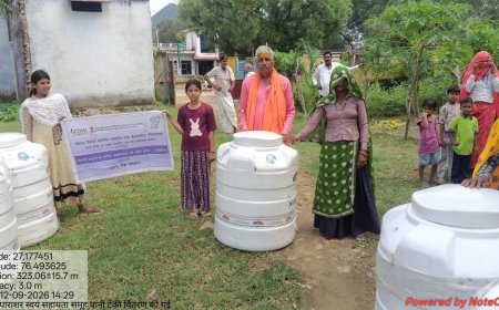 अर्पण सेवा संस्थान की सराहनीय पहल:घुमंतू समुदाय की 11 महिलाओं को भेंट की गईं पानी की टंकियां