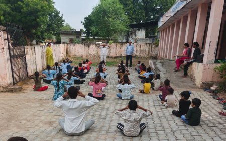 राजकीय उच्च प्राथमिक विद्यालय टोडा ज्ञान सिंह में कराया योग, छात्रों को दी योग से लाभ की जानकारी