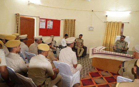 DGP राजीव कुमार शर्मा ने किया सिणधरी थाने का निरीक्षण: नशे के सौदागरों पर सख्त कार्रवाई और बीट प्रणाली को मजबूत करने के दिए निर्देश