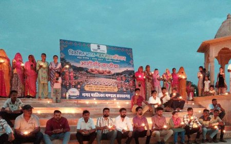 स्वच्छता ही सेवा: तखतगढ़ पालिका कर्मचारियों ने गंवाई तालाब पर किया श्रमदान, दिया स्वच्छता का संदेश