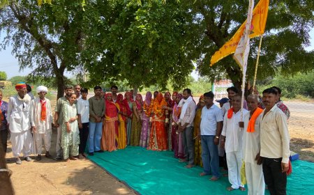 बावड़ी: अणवाणा से जसोल माजीसा धाम के लिए रवाना हुई 5वीं पैदल यात्रा,सुख-समृद्धि की कामना के साथ उमड़ा आस्था का सैलाब