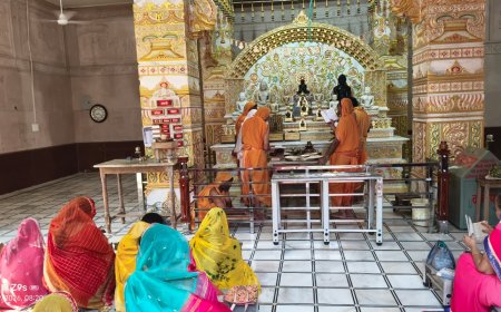 लक्ष्मणगढ़: आदिनाथ दिगंबर जैन मंदिर में पर्यूषण पर्व का चौथा दिन, भक्तिभाव से मनाया गया 'उत्तम शौच धर्म'
