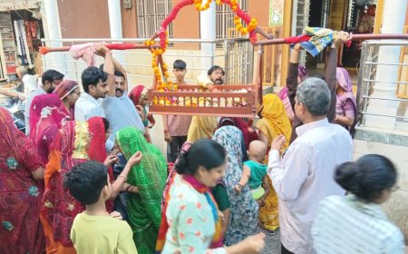 उदयपुरवाटी में जलझूलनी एकादशी पर धूमधाम से निकली ठाकुरजी की पालकी यात्रा, जयकारों से गूंजा कस्बा