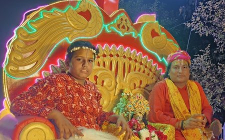 ​डीग में जलझूलनी एकादशी पर रथ पर सवार होकर निकले शेषनागावतार लक्ष्मण जी; पुष्पवर्षा संग हुआ भव्य स्वागत