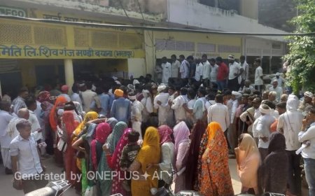 भरतपुर के बयाना में DAP खाद पर फूटा किसानों का गुस्सा, समिति पर मची अफरा-तफरी; लाइन में भिड़े किसान