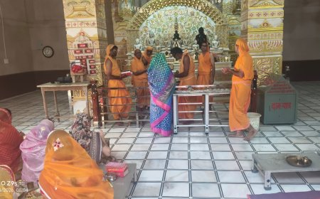 पर्युषण पर्व: लक्ष्मणगढ़ के श्री आदिनाथ दिगंबर जैन मंदिर में भक्तिभाव से पूजा-अर्चना, 9वें दिन 'उत्तम आकिंचन धर्म' की हुई आराधना