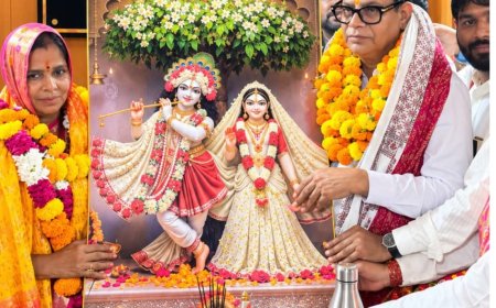 मंडावर नगर पालिका की नवनिर्वाचित अध्यक्ष अनीता मीणा और उपाध्यक्ष भूपेश गोयल ने संभाला पदभार, पूर्व विधायक हुड़ला ने दी शुभकामनाएं